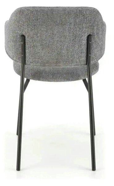 Scaun K497, gri deschis, stofa clasica/metal, 52x62x82 cm