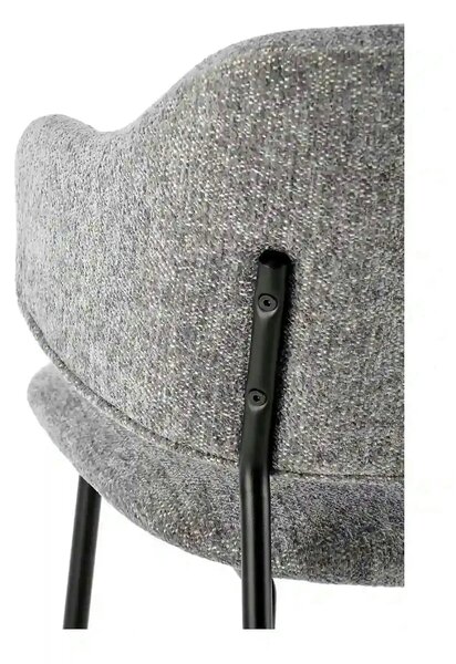 Scaun K497, gri deschis, stofa clasica/metal, 52x62x82 cm