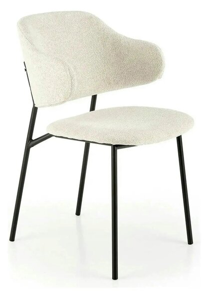 Scaun K497, crem, stofa clasica/metal, 52x62x82 cm