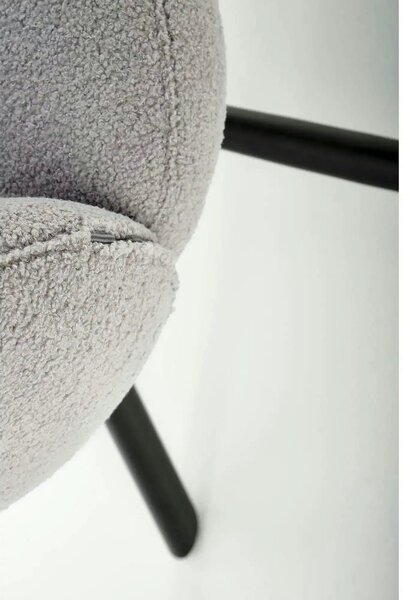 Scaun rotativ K498, gri, stofa/metal, 64x63x90 cm