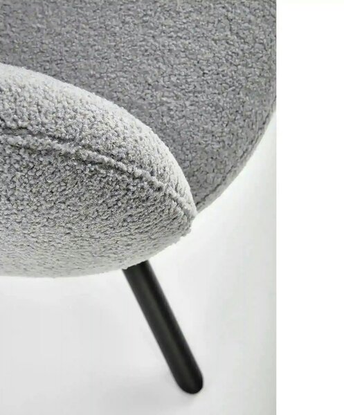 Scaun rotativ K498, gri, stofa/metal, 64x63x90 cm