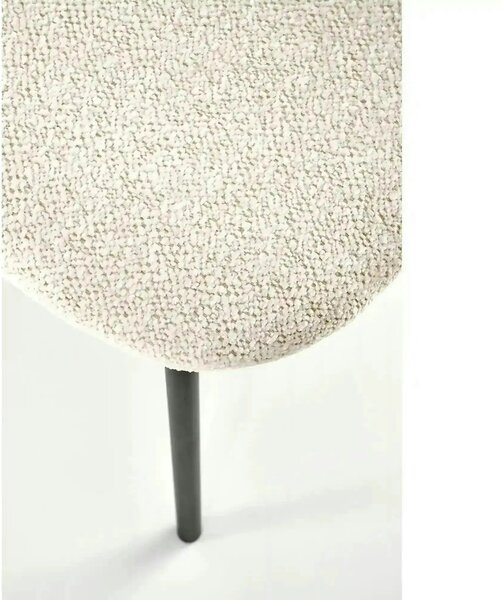 Scaun K497, crem, stofa clasica/metal, 52x62x82 cm