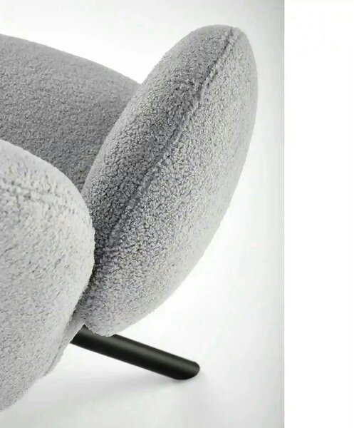 Scaun rotativ K498, gri, stofa/metal, 64x63x90 cm