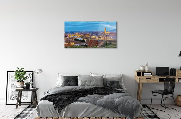 Tablouri pe sticlă Italia Sunset Panorama