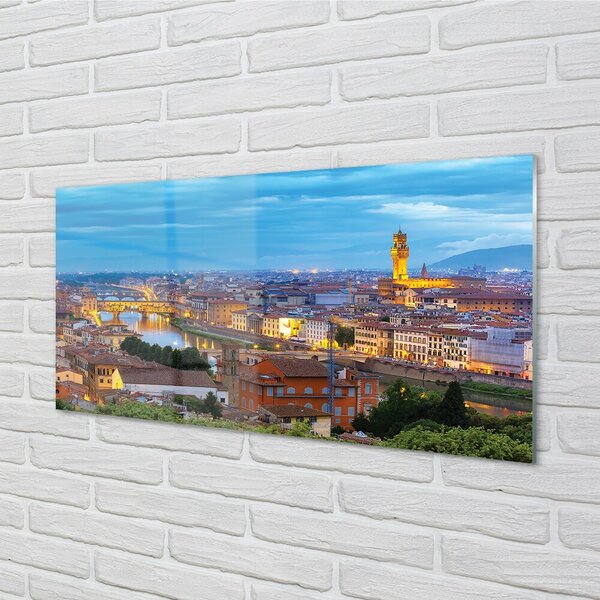 Tablouri pe sticlă Italia Sunset Panorama