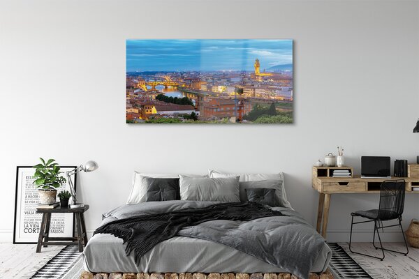 Tablouri pe sticlă Italia Sunset Panorama
