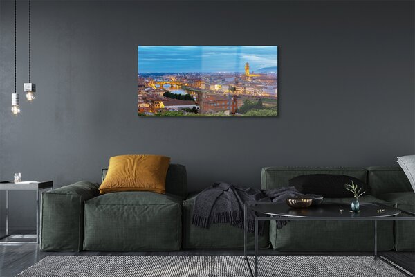 Tablouri pe sticlă Italia Sunset Panorama