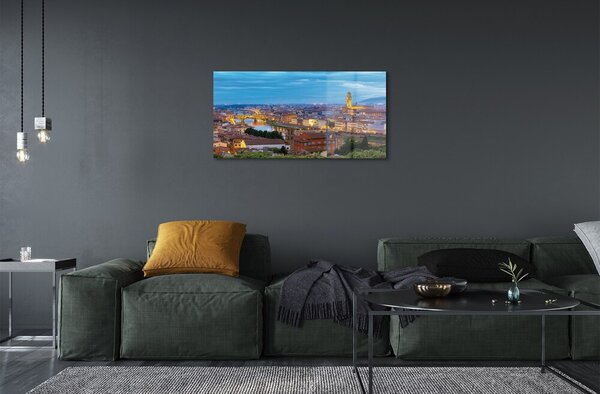 Tablouri pe sticlă Italia Sunset Panorama