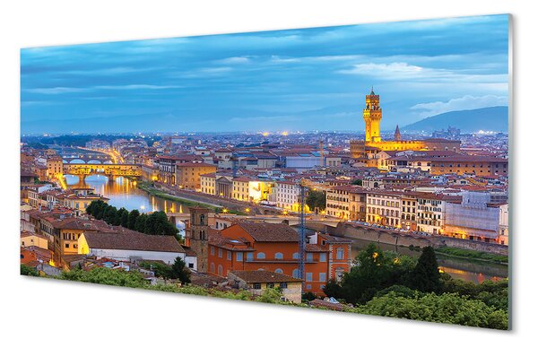 Tablouri pe sticlă Italia Sunset Panorama