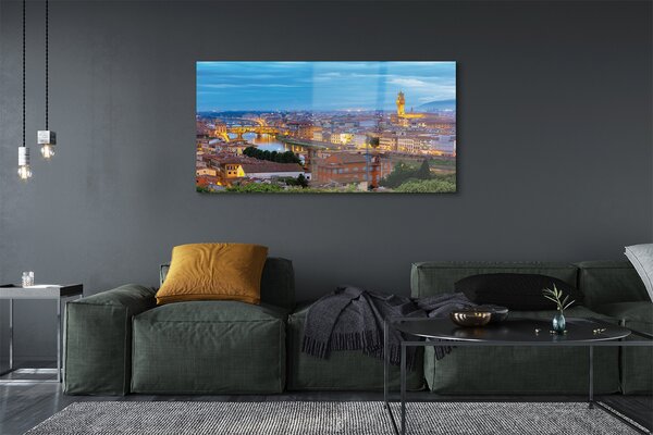 Tablouri pe sticlă Italia Sunset Panorama