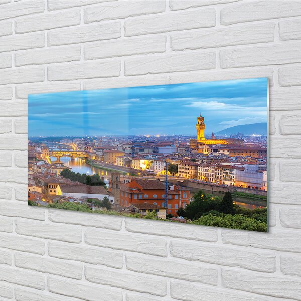 Tablouri pe sticlă Italia Sunset Panorama