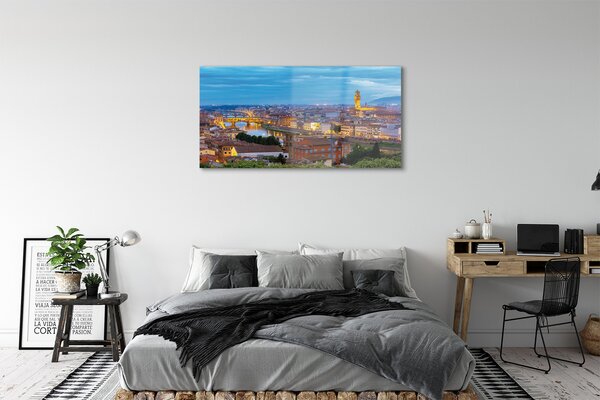 Tablouri pe sticlă Italia Sunset Panorama