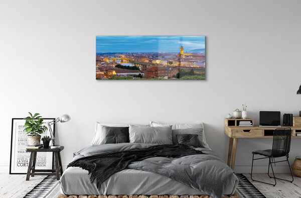 Tablouri pe sticlă Italia Sunset Panorama