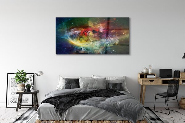Tablouri pe sticlă fractali abstracte