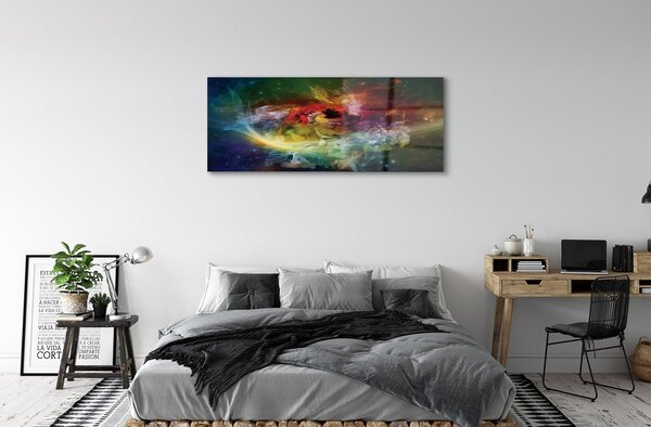 Tablouri pe sticlă fractali abstracte