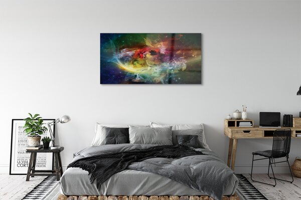 Tablouri pe sticlă fractali abstracte