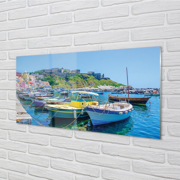 Panouri de sticlă Munții nave maritime