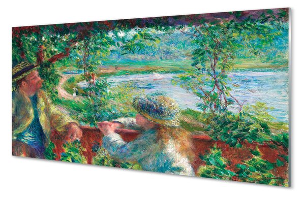 Panouri de sticlă întâlnire Art lângă lac