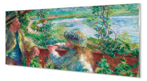 Panouri de sticlă întâlnire Art lângă lac