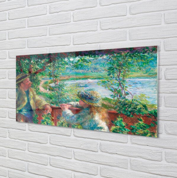 Panouri de sticlă întâlnire Art lângă lac