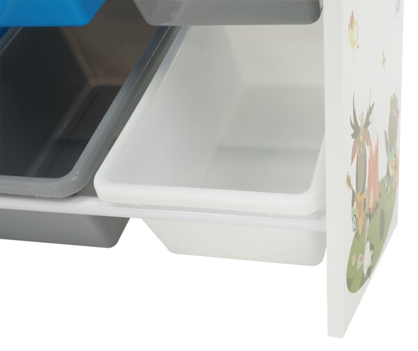 KONDELA Organizator/raft pentru jucării, multicolor/model, DARLING TIP 3