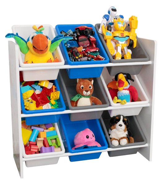 KONDELA Organizator/raft pentru jucării, multicolor/model, DARLING TIP 3