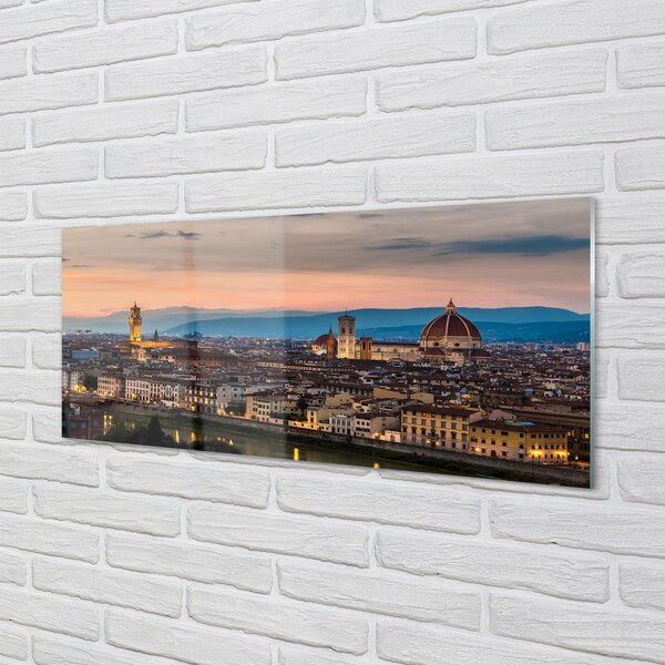 Tablouri pe sticlă munți catedrală Italia Panorama