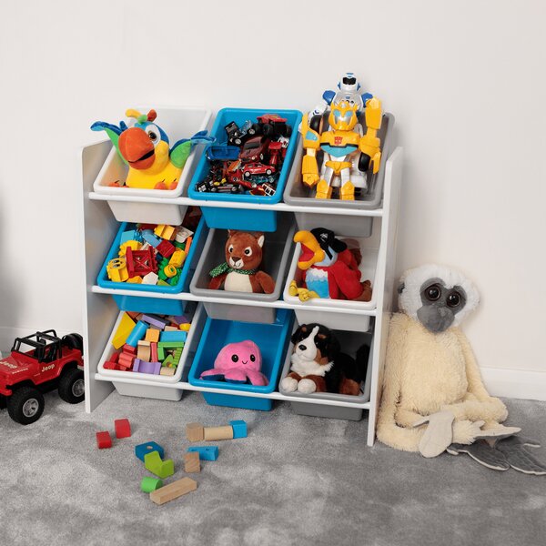 KONDELA Organizator/raft pentru jucării, multicolor/model, DARLING TIP 3