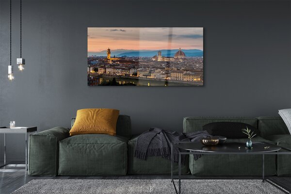 Tablouri pe sticlă munți catedrală Italia Panorama