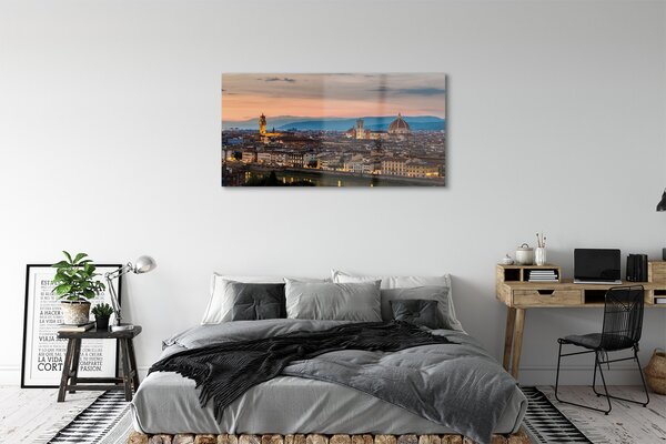 Tablouri pe sticlă munți catedrală Italia Panorama