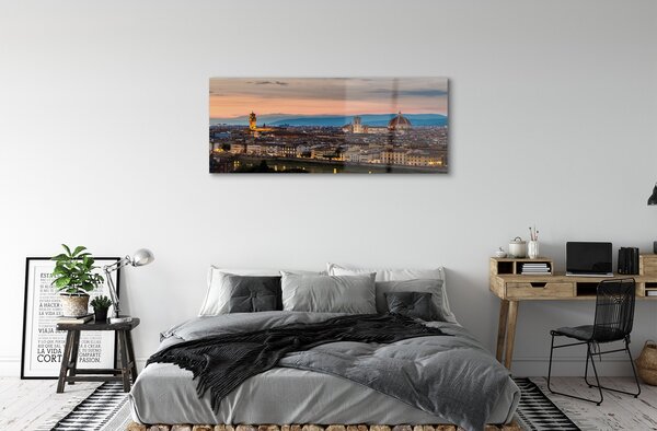 Tablouri pe sticlă munți catedrală Italia Panorama