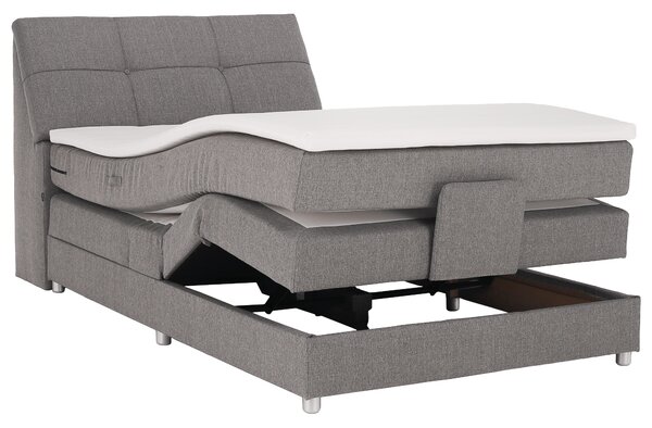 KONDELA Pat electric reglabil, cu arcuri, gri, 120x200, GERONA NEW