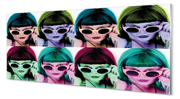 Panouri de sticlă ochelari de păr colorate pentru femeie
