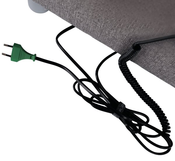 KONDELA Pat electric reglabil, cu arcuri, gri, 120x200, GERONA NEW
