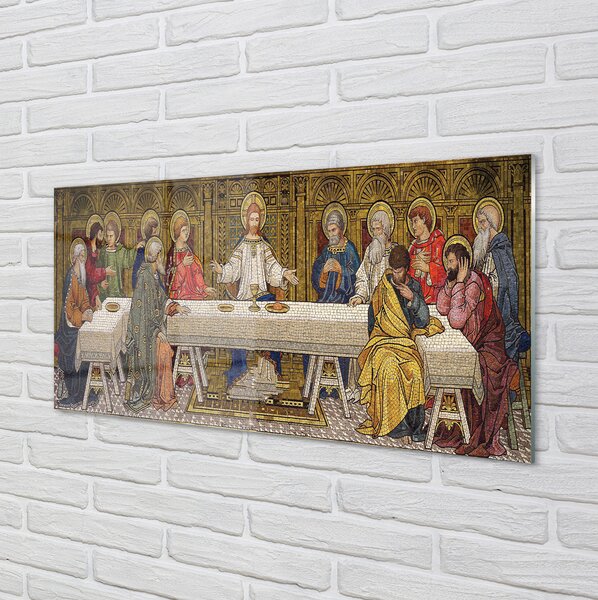 Tablouri pe sticlă Art ultima cină