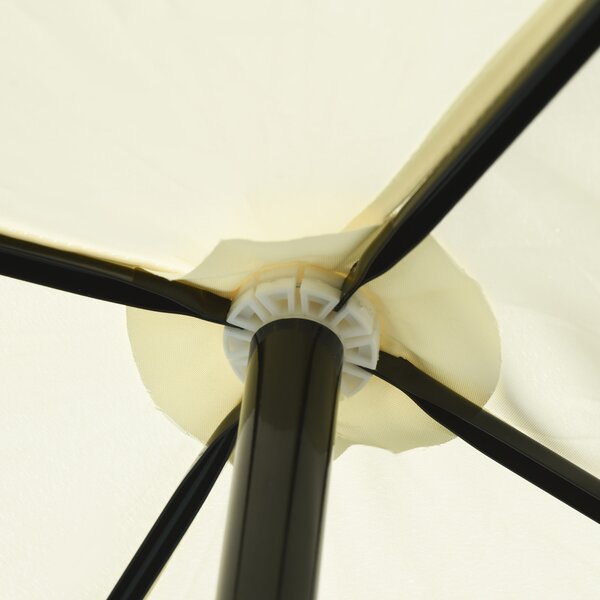 Outsunny Umbrelă de Grădină Pătrată, Reglabilă și Portabilă, Acoperiș Pătrat, 2x2m, Crem, Ușor de Asamblat | Aosom Romania