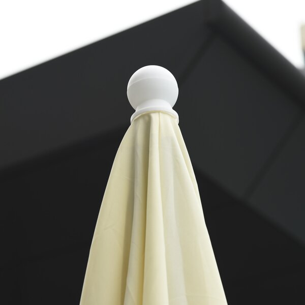Outsunny Umbrelă de Grădină Pătrată, Reglabilă și Portabilă, Acoperiș Pătrat, 2x2m, Crem, Ușor de Asamblat | Aosom Romania