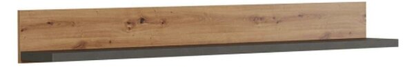 Polita FOLLOW, stejar artisan, PAL laminat, 180X22X20 cm