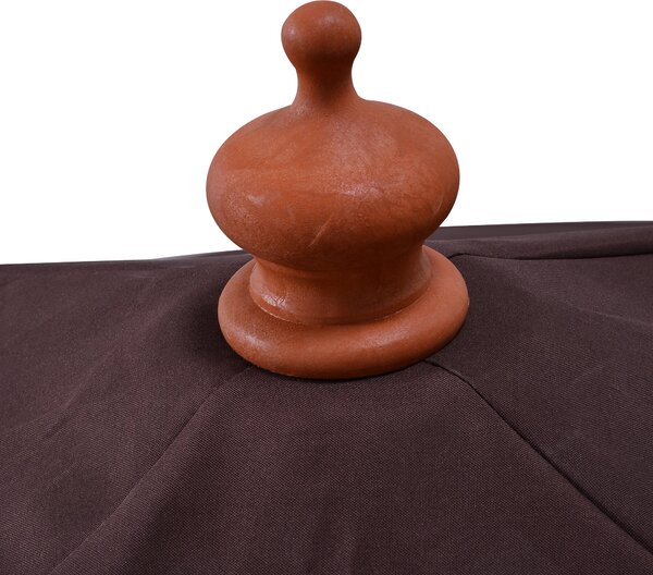 Umbrela de Gradina 3x3 Metri Outsunny, 8 Lamele Acoperire cu 2 Niveluri | Aosom Romania
