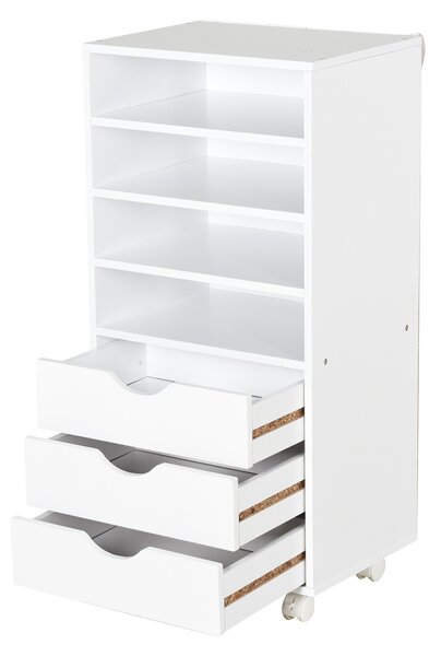 Vinsetto Dulap cu sertare pentru Birou din Lemn alb 40 x 30 x 83cm | AOSOM.it | Aosom Romania