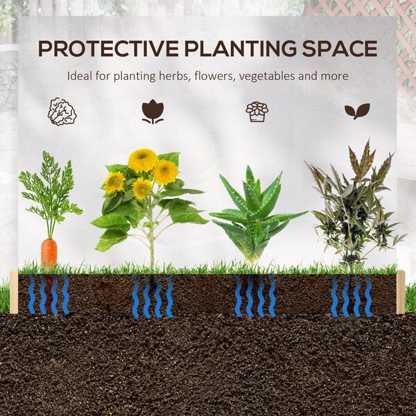 Pat de Gradina Inaltat Outsunny cu 3 Niveluri, Jardiniera din Ratan Sintetic, 120x120x40cm, Gri | Aosom Romania