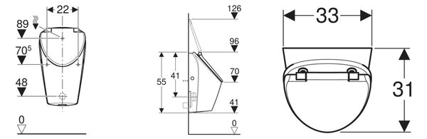 Geberit Selnova S pisoar 503.115.00.1