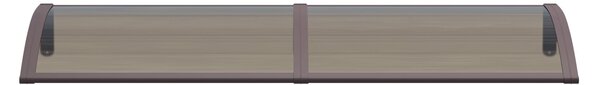 Copertină PREMIUM 200x60 cm, placă 6 mm dintr-o bucată – Maro/Bronz
