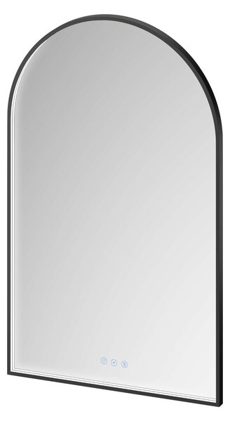 Cersanit Crea II oglindă 50x80 cm oval cu iluminare cu covoraș de încălzire negru S1058–037