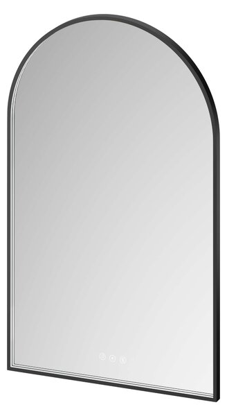 Cersanit Crea II oglindă 50x80 cm oval cu iluminare cu covoraș de încălzire negru S1058–037