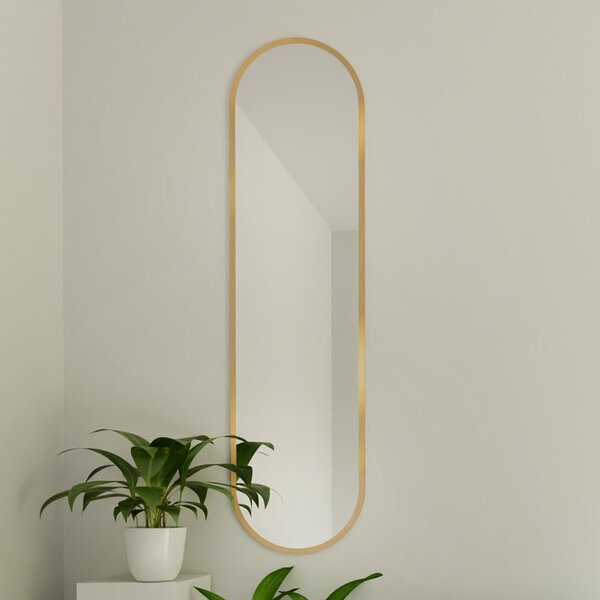 Baltica Design Tiny Border Pastille oglindă 40x155 cm oval auriu 5904107905754