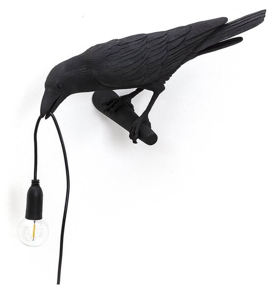 Seletti - Bird Lamp Looking Left Aplica de Exterior Black