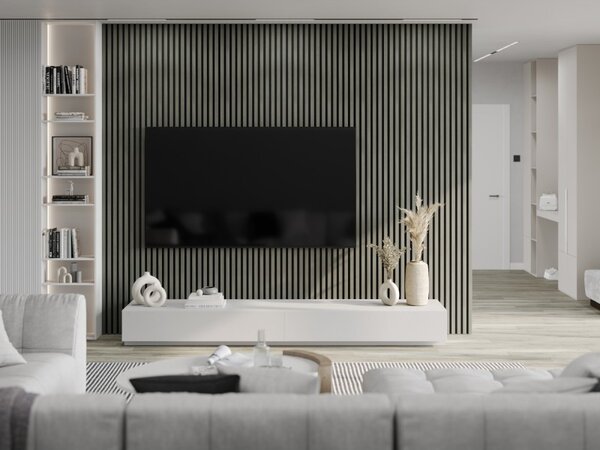 Mexen Lam-F, lamele acustice de perete 275 × 30 cm, suport din fetru 8 mm, furnir tehnic, stejar Heritage, S105-275307-3015-008