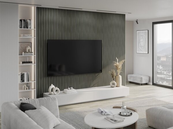 Mexen Lam-F, lamele acustice de perete 275 × 30 cm, suport din fetru 8 mm, furnir tehnic, stejar Heritage, S105-275307-3015-008