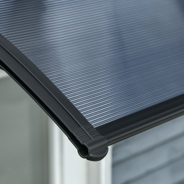 Outsunny copertina policarbonat anti-UV, 100x80 cm, negru | Aosom Romania